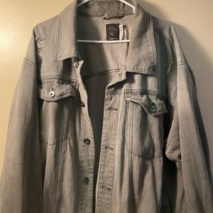 Unisex grey demon button jacket 2XL
